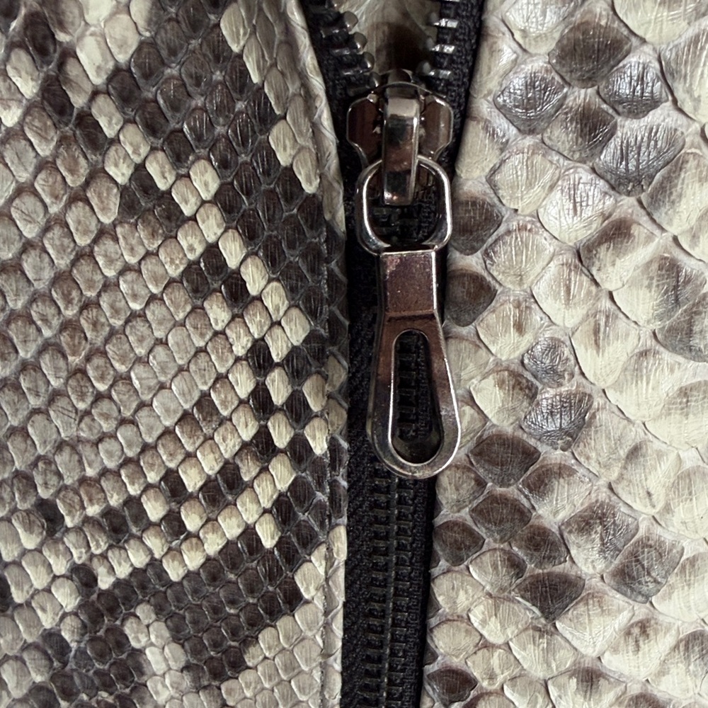 Women's python biker jacket - Picture 6 of 12